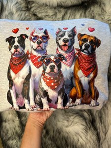 Valentine's Day pitbull sweatshirt