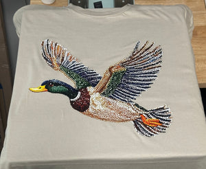 Faux rhinestone mallard tee