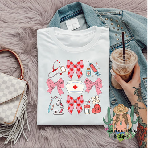 Cute coquette nurse tee