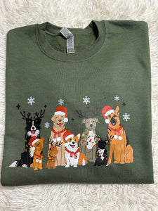 Christmas pups sweatshirt