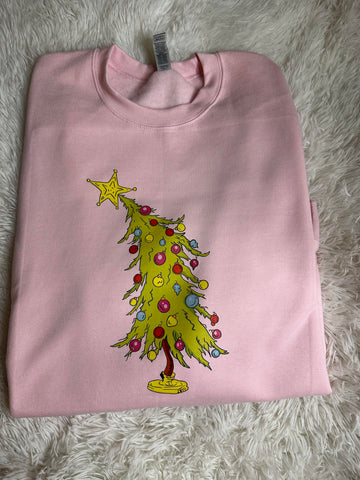 Pink tree sweatshirt
