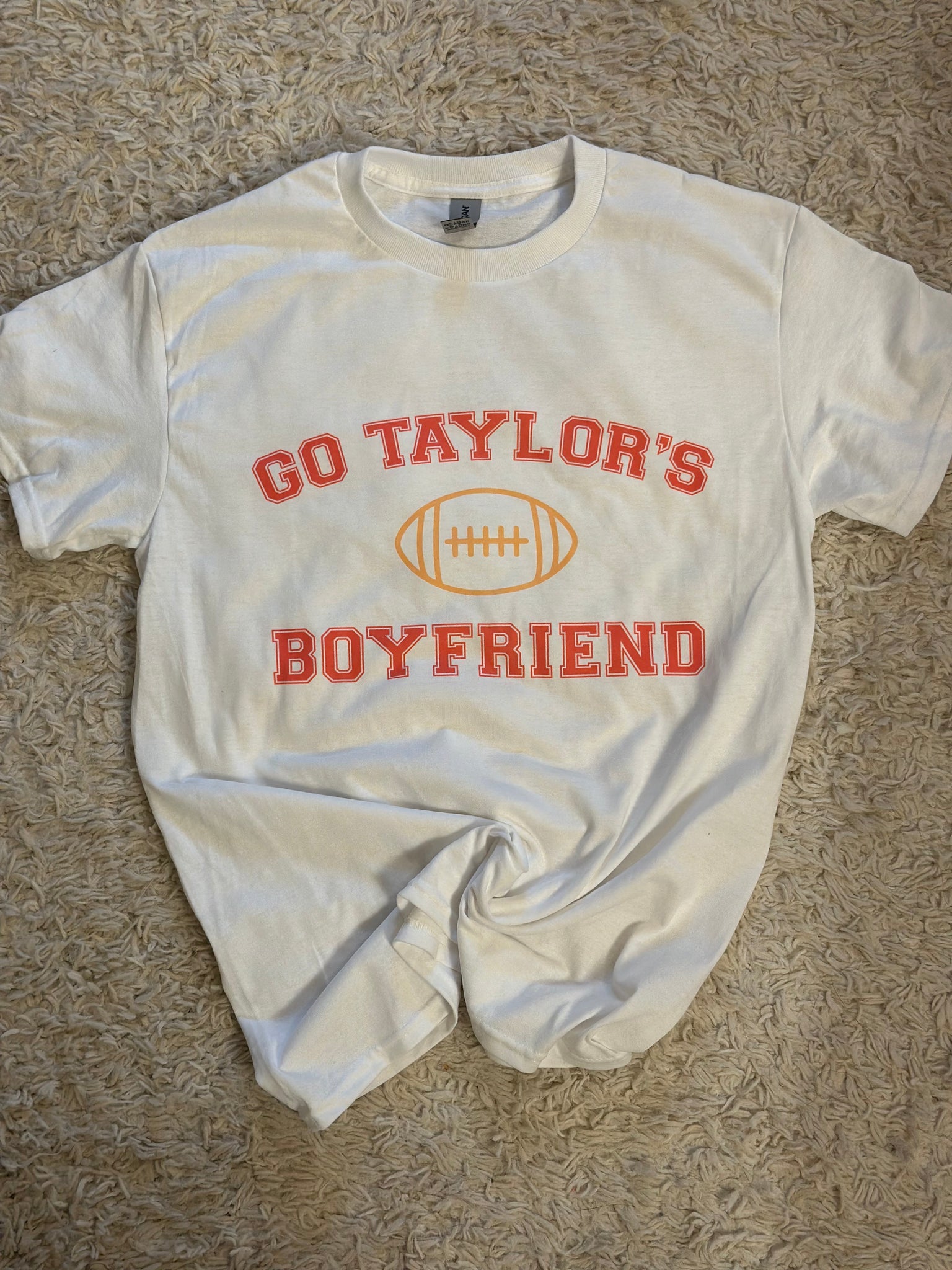Taylor’s boyfriend football tee