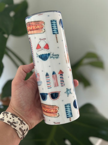 4th of July tumbler