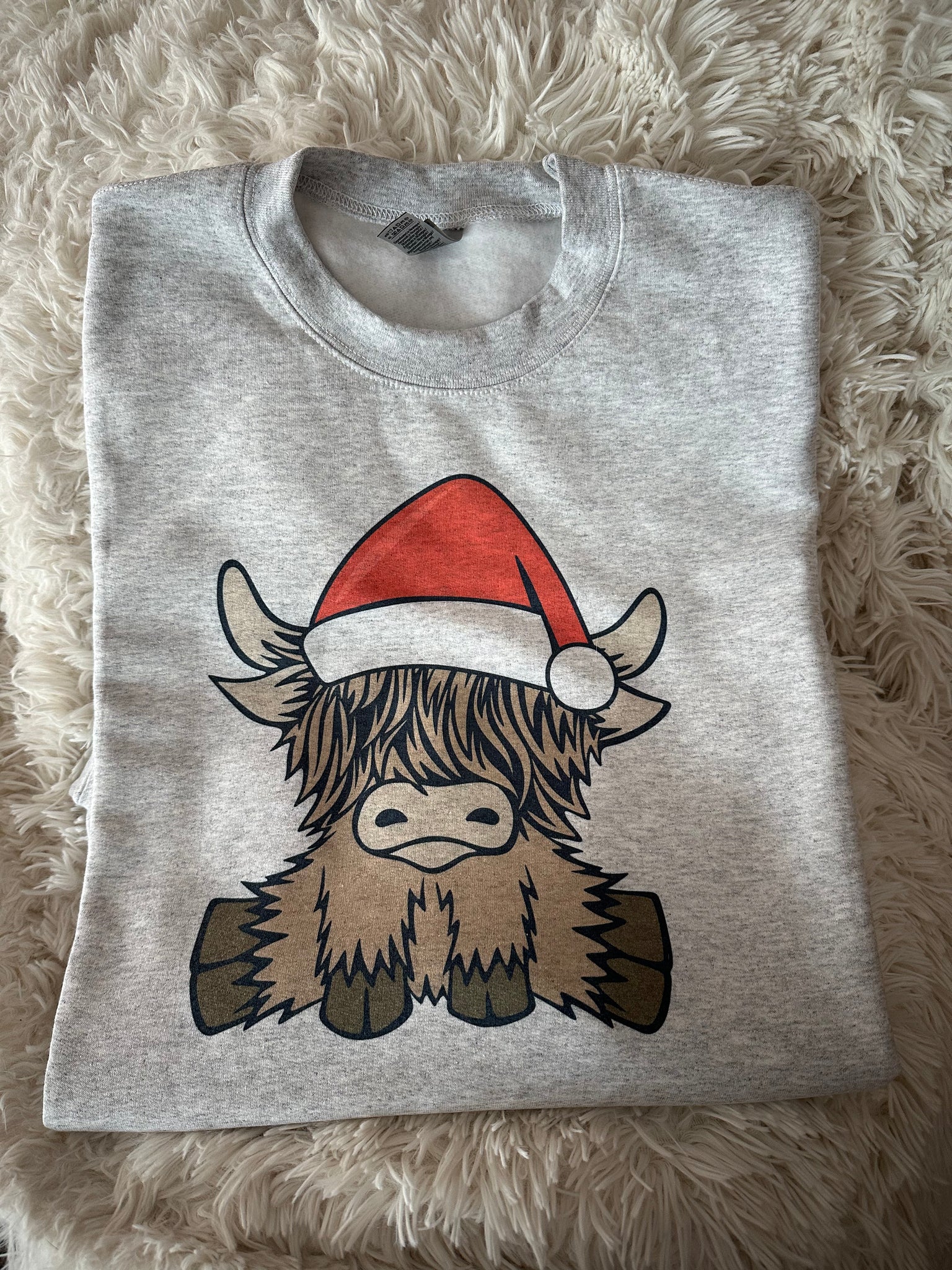 Cozy Christmas cow sweatshirt