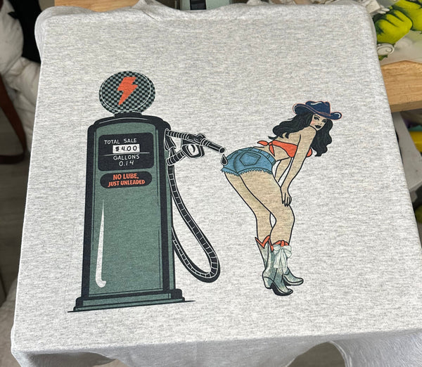 Gas prices funny western grunge styled tee