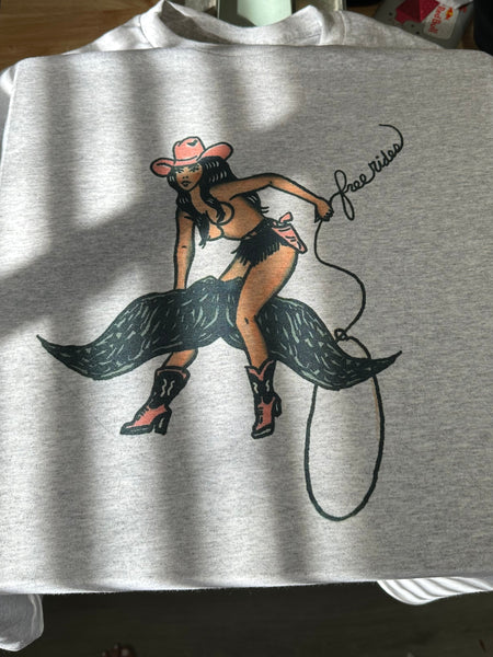 Free mustache rides tee