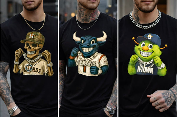 Houston sports iced out tee