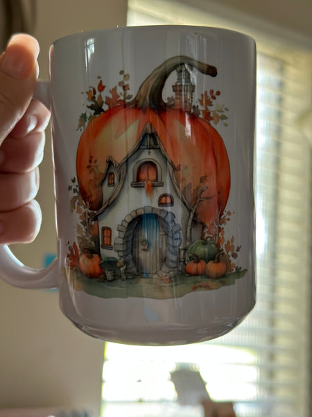 Fall house coffee mug