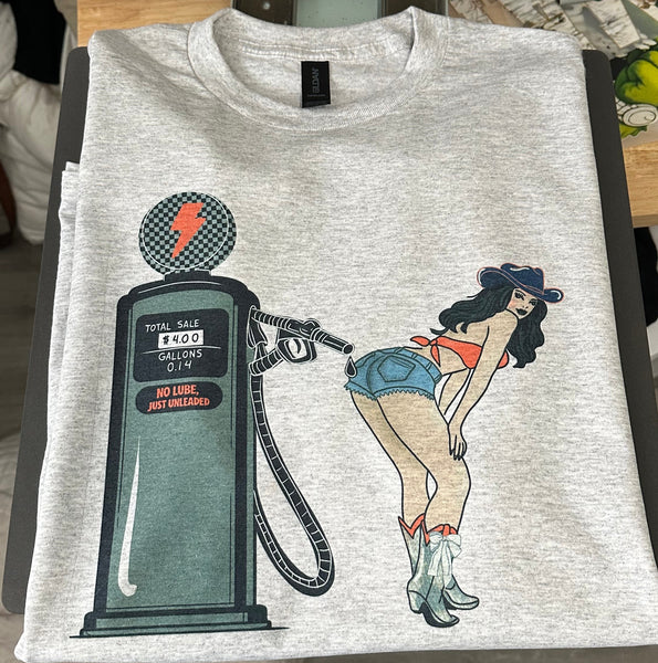 Gas prices funny western grunge styled tee