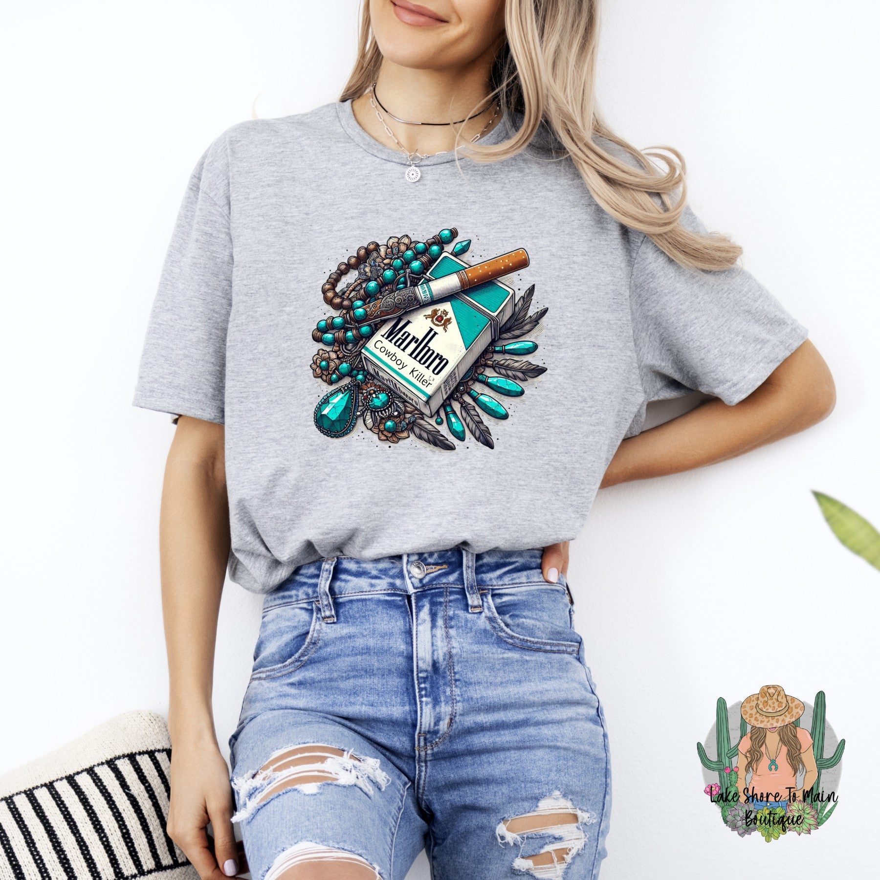 Cowboy Killers turquoise tee