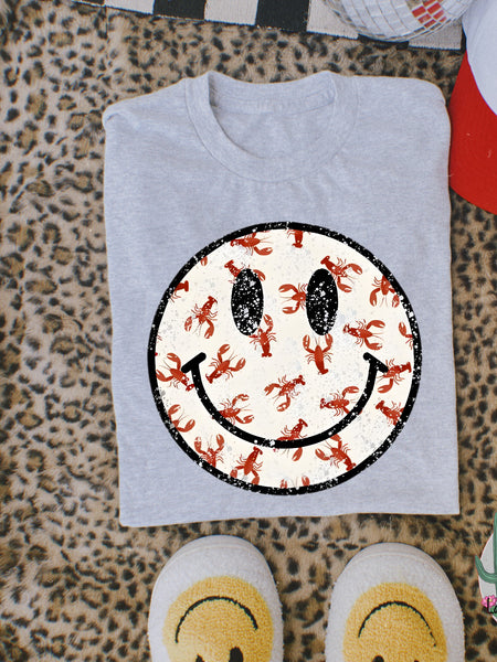 Crawfish smiley tee
