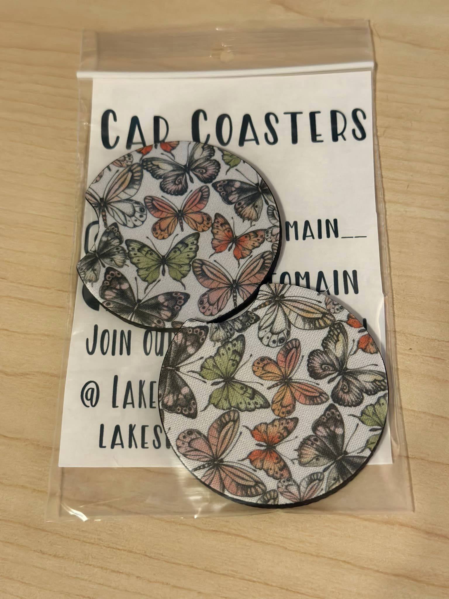Butterfly car coasters