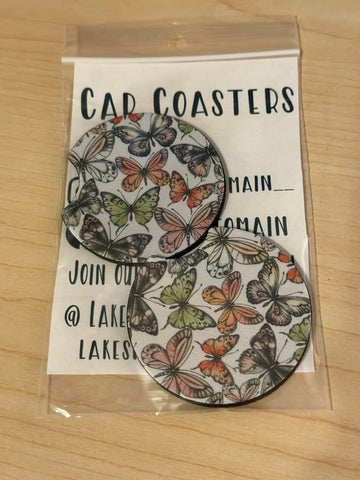 Butterfly car coasters