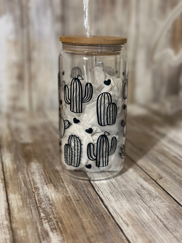 Cactus glass can