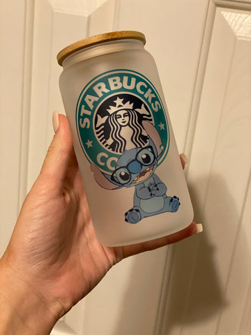 Stitch coffee glass can