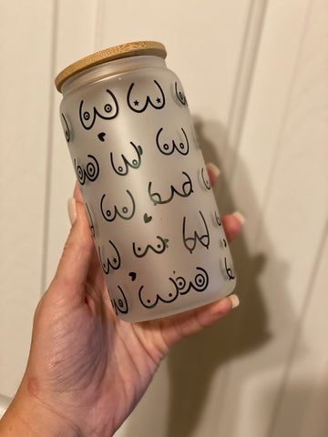 Boobies glass can