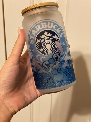 Stitch coffee glass can